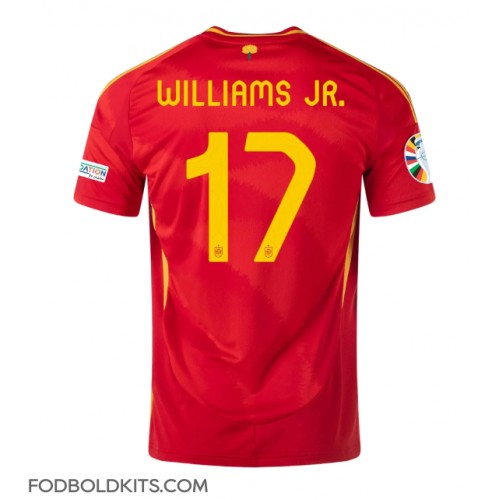 Spanien Nico Williams #17 Hjemmebanetrøje EM 2024 Kortærmet